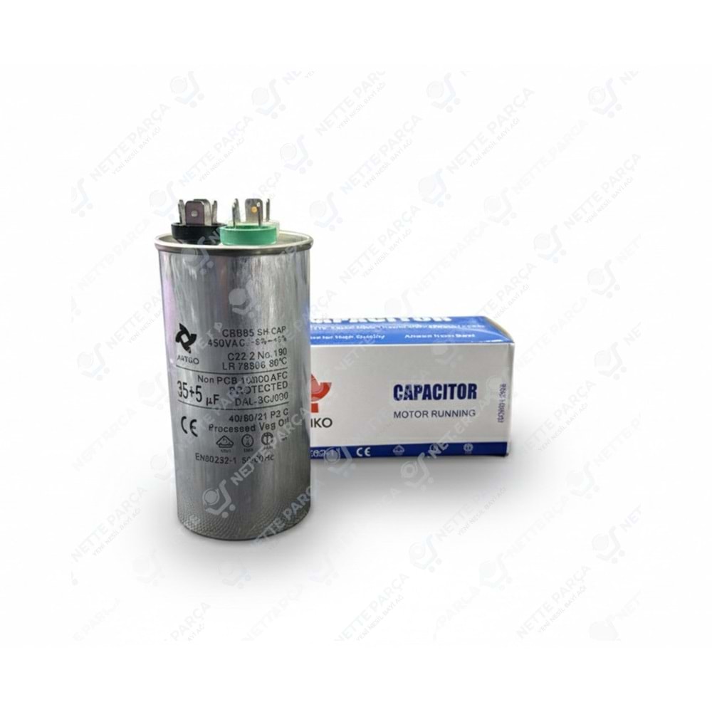 KONDANSATÖR KLİMA 370V 35+5