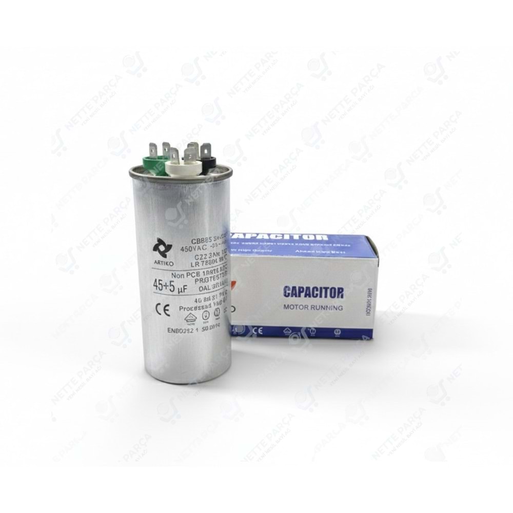 KONDANSATÖR KLİMA 370V 45+5 UF
