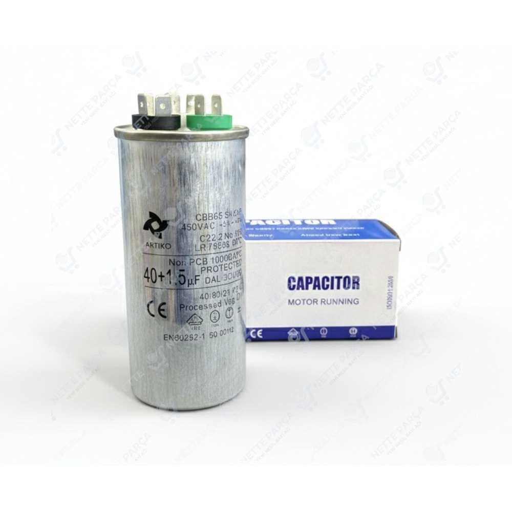 KONDANSATÖR KLİMA 40+1,5 UF