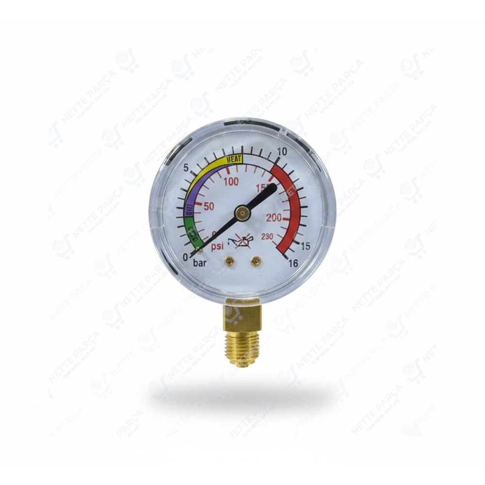 OKSİJEN MANOMETRESİ 050x25 B.ALT KURU WELKO