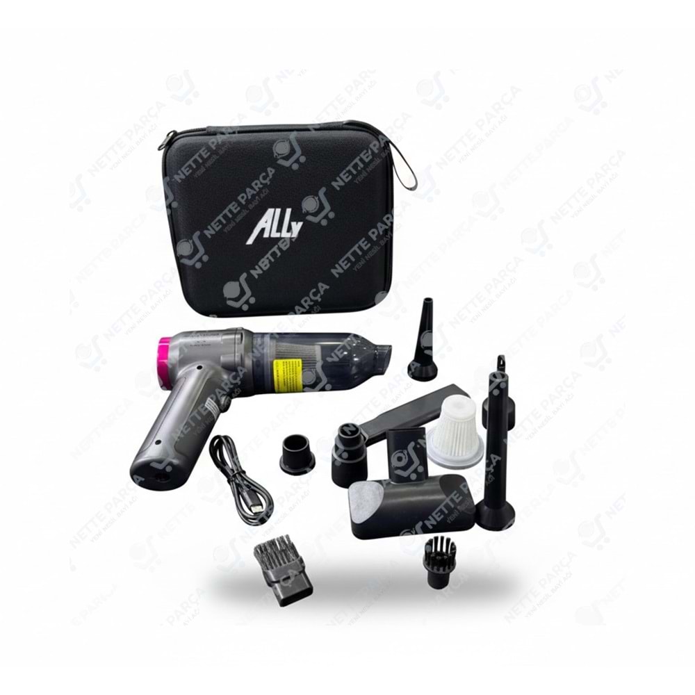 ALLY 2 KADEMELİ TAŞINABİLİR VAKUMLU KABLOSUZ ÜFLEMELİ MİNİ SÜPÜRGE SW-103