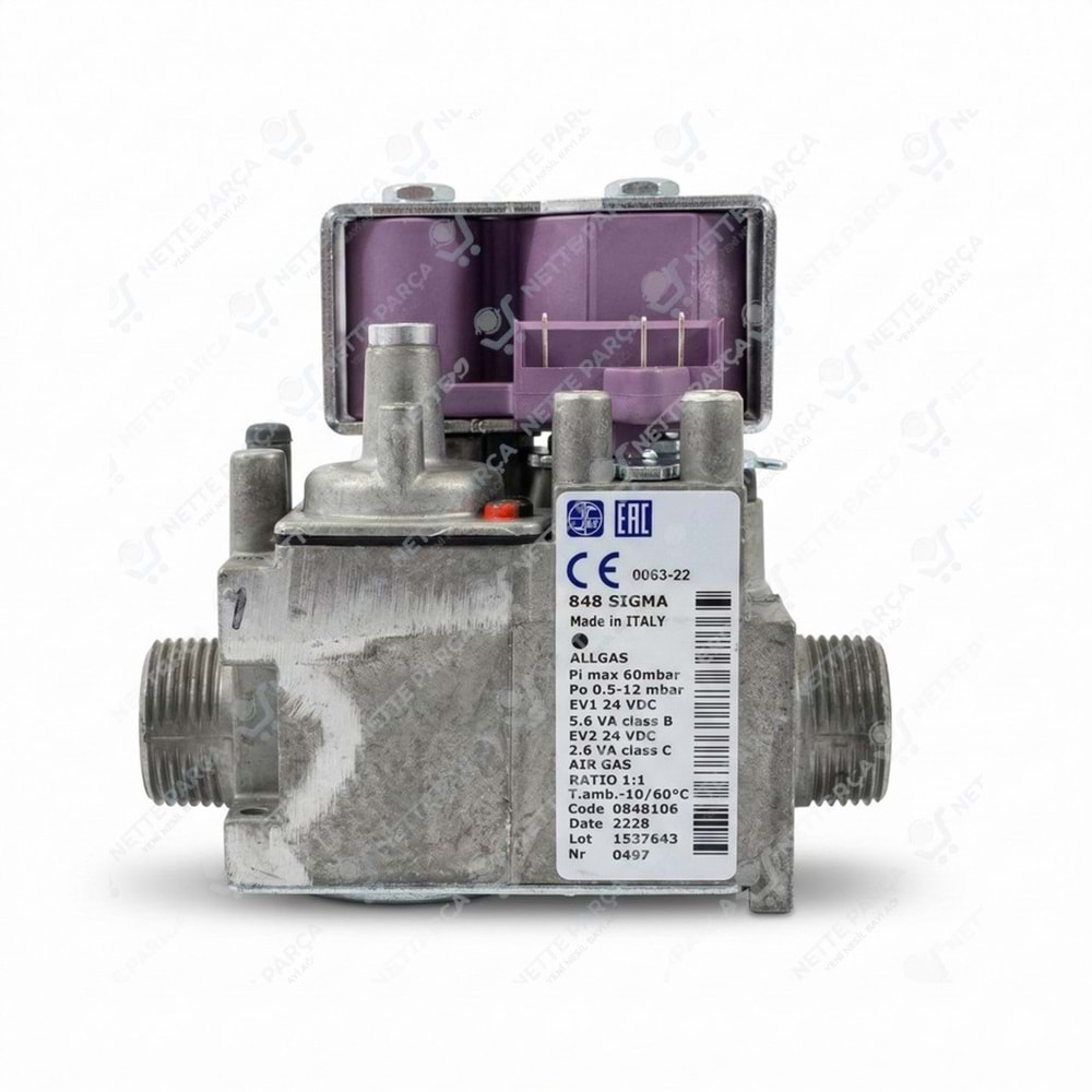 Gaz Valfi Sit 0848106 Mor Bobin Bosch ECA Citius, Premix Code 0848106 -8718645620