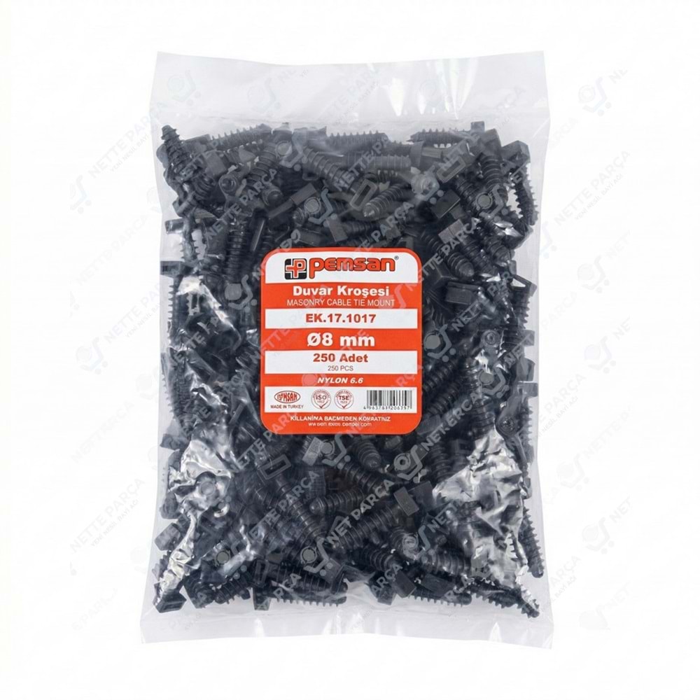 KABLO BAĞI DÜBELİ 8 MM (LOK DÜBELİ) 250 ADET