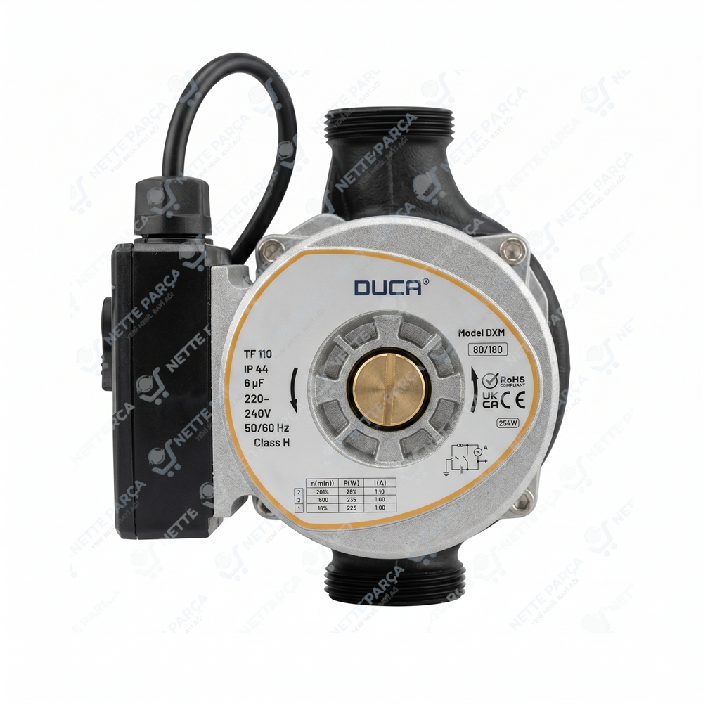 Duca DXM 80-180 DN25 264W Sola Dönüş Sirkülasyon Pompası