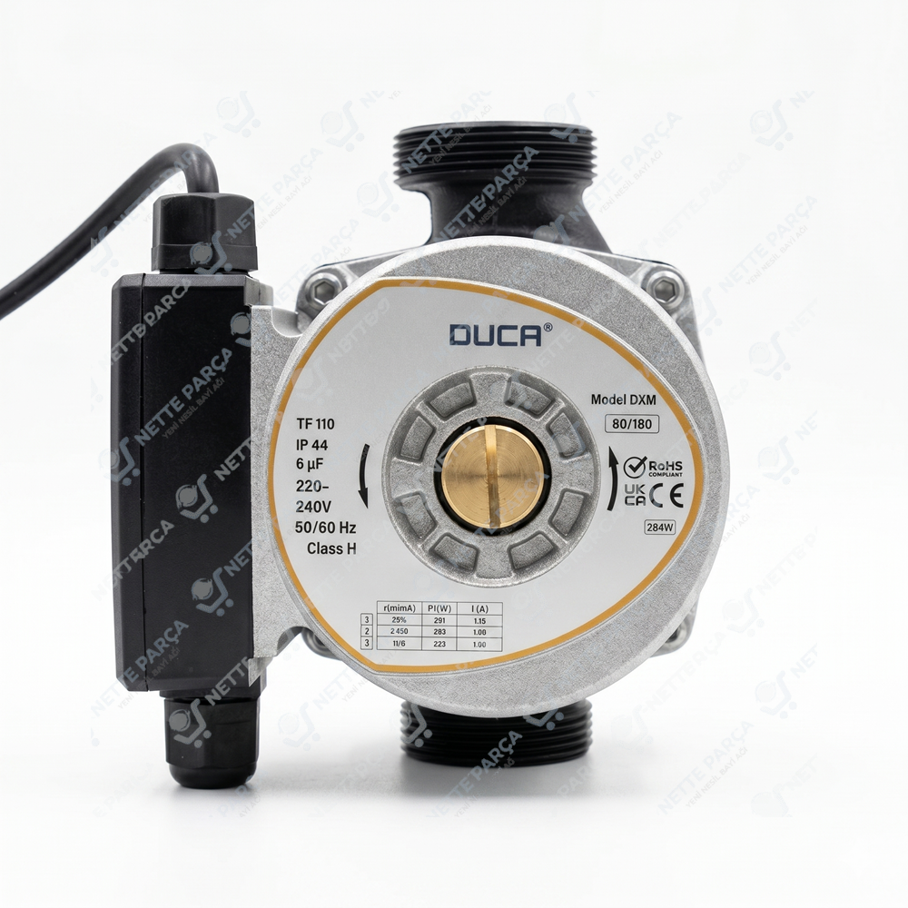 Duca DXM 80-180 DN32 264W Sola Dönüş Kazan Sirkülasyon Pompası