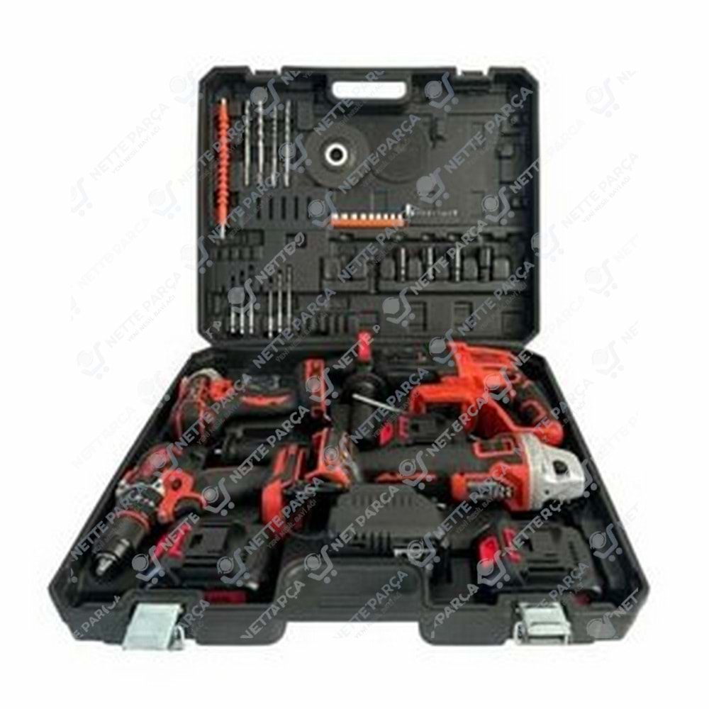 Repton Kömürsüz Akülü 4lü Set - 3 Bataryalı ve Taşıma Çantalı Profesyonel Paket