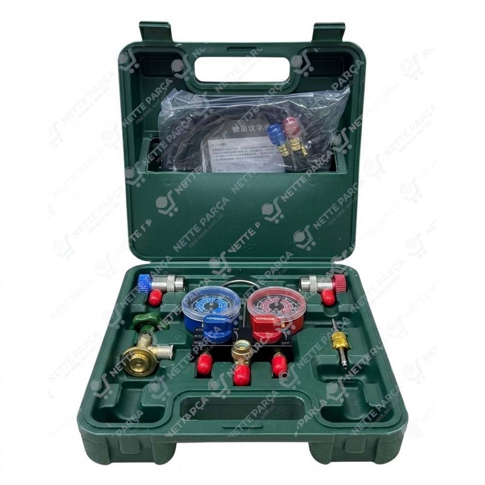Artigo HS-M01 Çantalı 2 li Manifold Seti (R134a, R1234, R22)