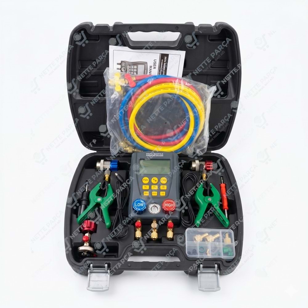 LX Dijital Manifold SBF-L-07 / DY-571 (Tüm Gazlara Uyumlu)
