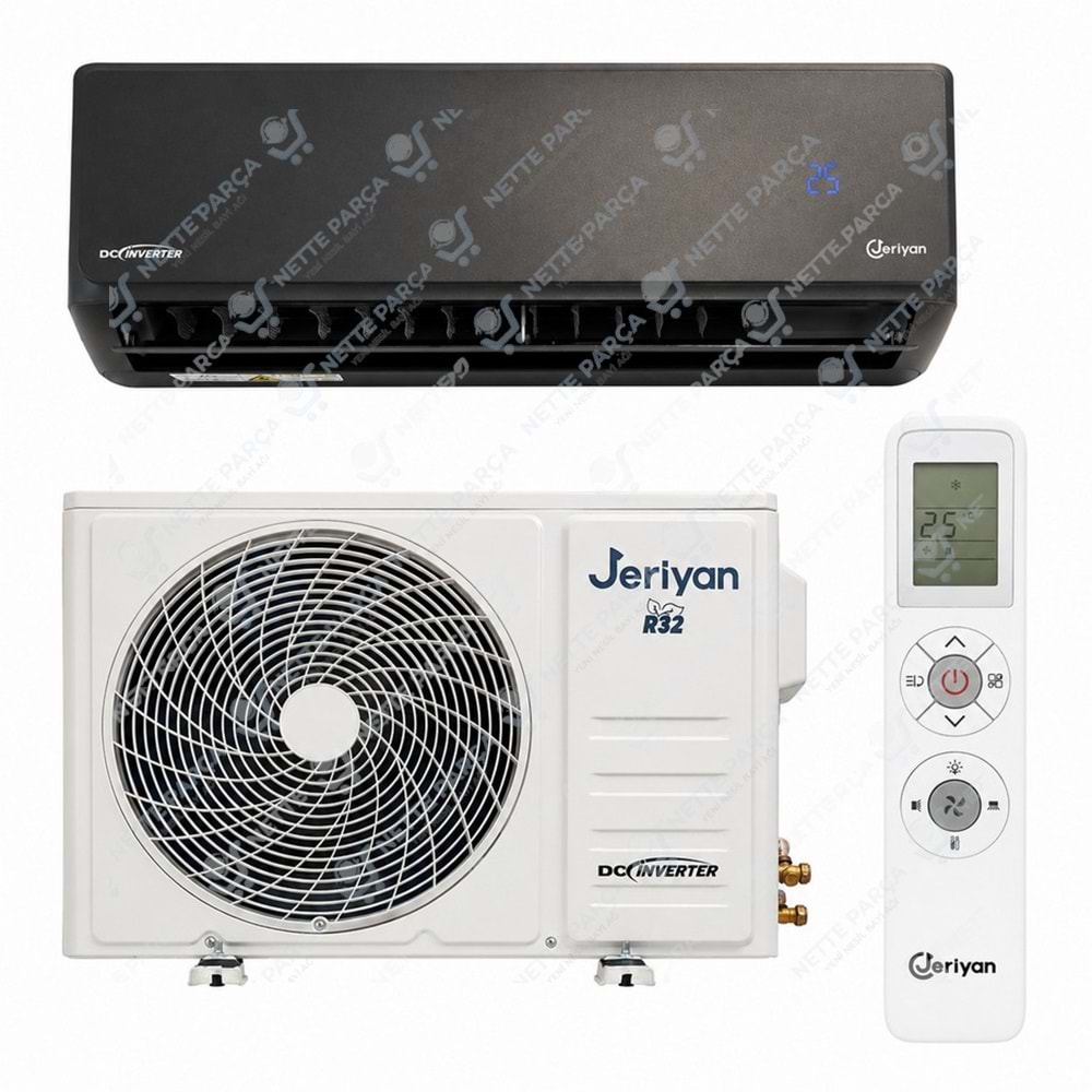Jeriyan PRO Black 12.000 BTU Klima | Montaj Dahil | Nette Parça