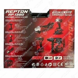 Repton Kömürsüz Akülü 4lü Set - 3 Bataryalı ve Taşıma Çantalı Profesyonel Paket