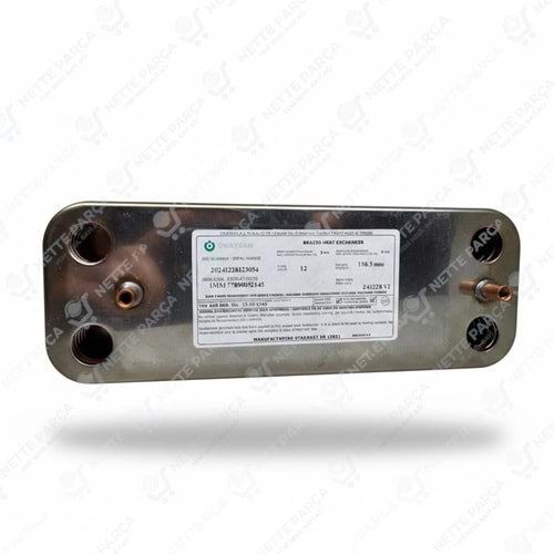 KOMBİ PLAKALI EŞANJÖR (ÖNAYSAN) DEMİRDÖKÜM ADEN NEVA NITRON 12 PLAKA 166MM