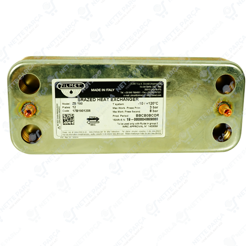 PLAKA EŞANJÖR ZILMET 12PLK DEMİRDÖKÜM NEVA 17B2071206