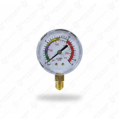 OKSİJEN MANOMETRESİ 050x25 B.ALT KURU WELKO