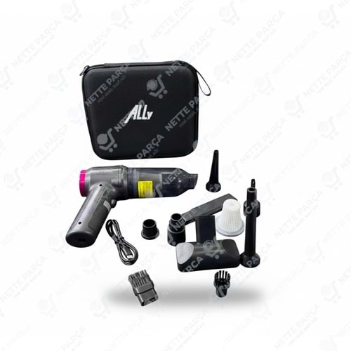 ALLY 2 KADEMELİ TAŞINABİLİR VAKUMLU KABLOSUZ ÜFLEMELİ MİNİ SÜPÜRGE SW-103