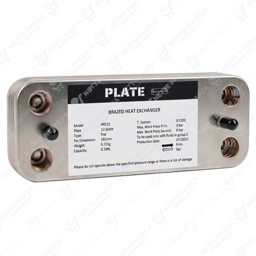 PLAKA EŞANJÖR ARİSTON A CLASS 12PLATE