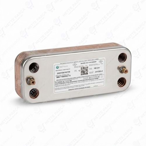 PLAKA EŞANJÖR ÖNAYSAN 12 PLAKA AIRFEL ECO5 LUNA5 YENİ BAYMAK 160 MM