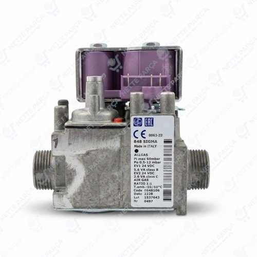Gaz Valfi Sit 0848106 Mor Bobin Bosch ECA Citius, Premix Code 0848106 -8718645620