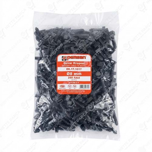 KABLO BAĞI DÜBELİ 8 MM (LOK DÜBELİ) 250 ADET