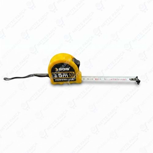 SGS 2081 Çift Stoplu 5 Metre Şerit Metre (5x19 mm)