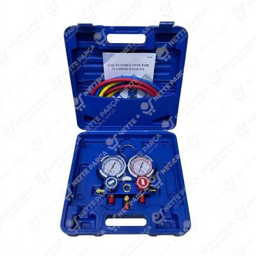Artigo CH 2 li Çantalı Manifold Seti (R32, R134a, R407c, R410A) - 90 cm Hortumlu